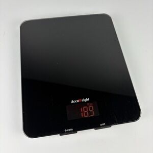 Accuweight AW-KS001BB Glass Kitchen Scale Black Tested Working